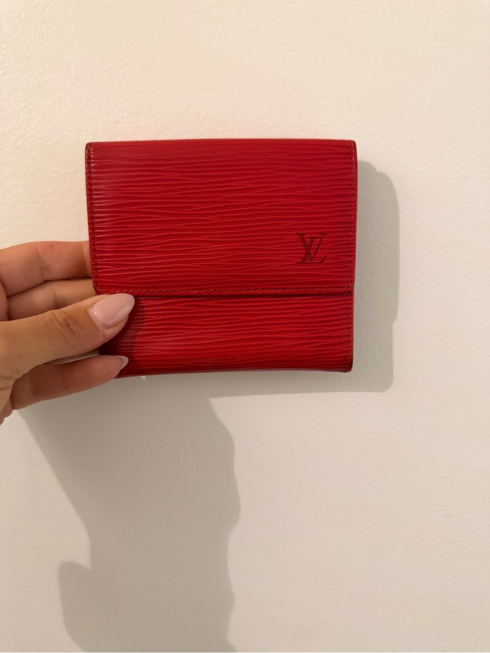 Louis Vuitton Red Epi Leather Bifold Card Holder